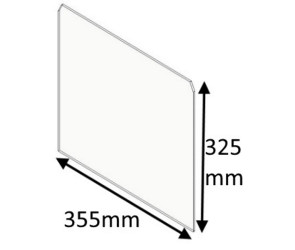 JMES04026- HUNTER SUPPLIED - GLASS PANEL 355mm X 325mm |  Allure 4